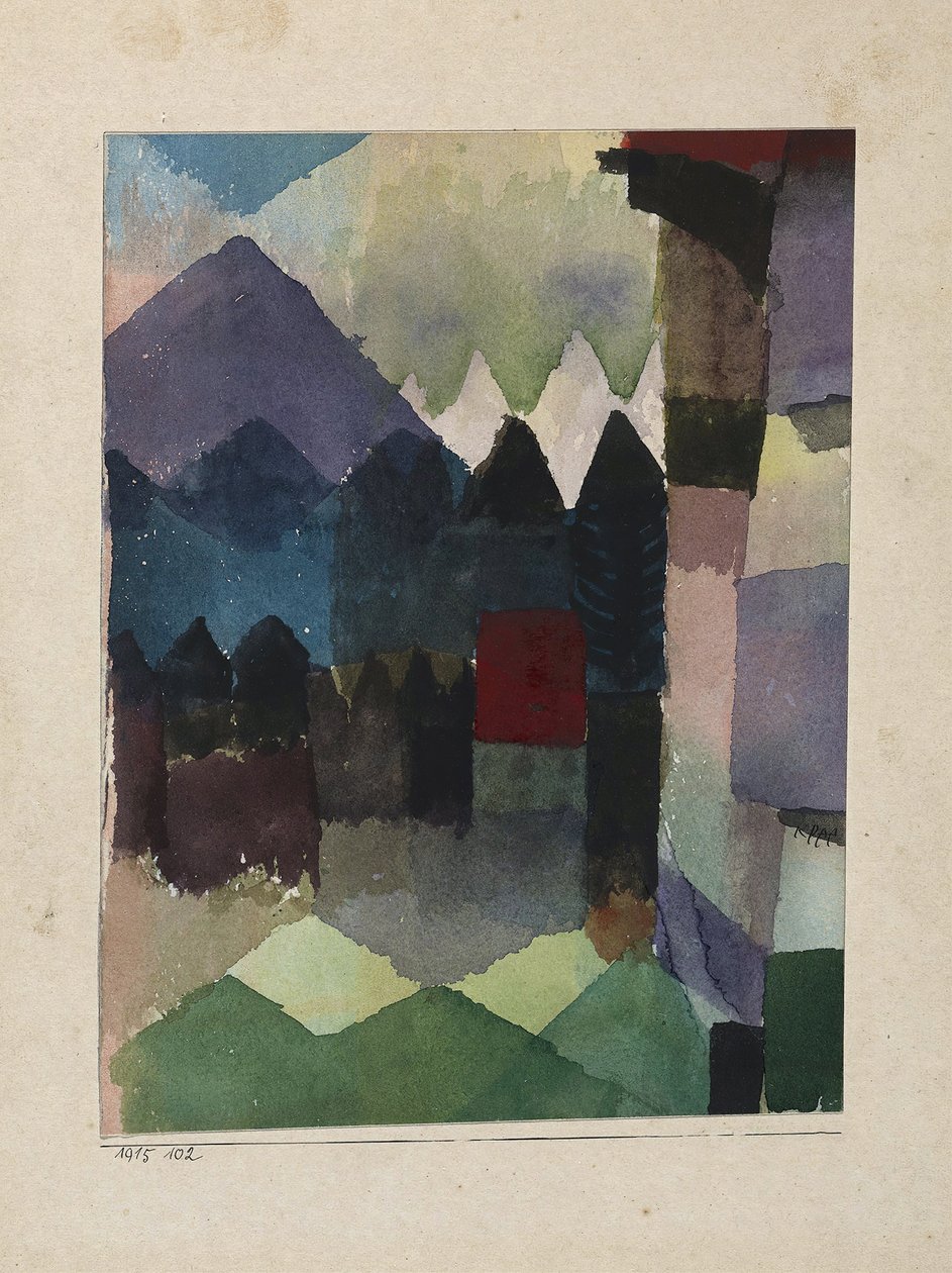 Föhn v Marcově zahradě, 1915. od Paul Klee