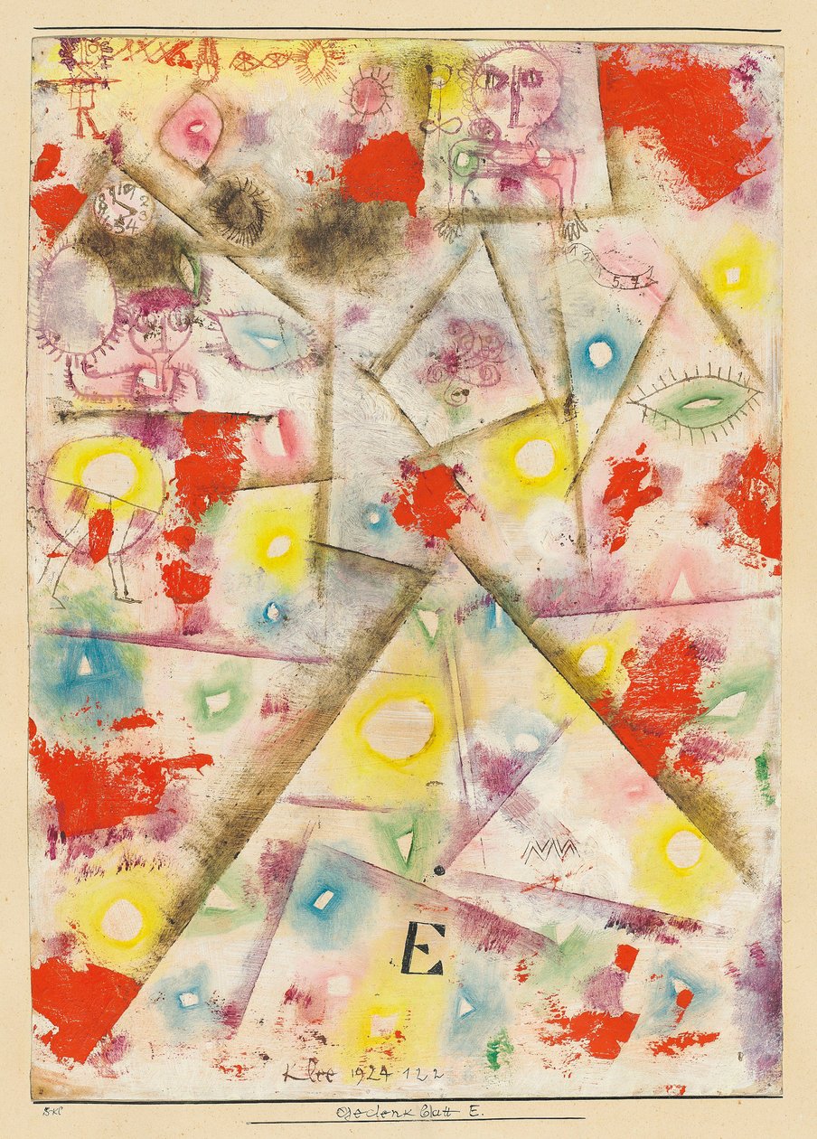 Pamětní list E, 1924. od Paul Klee