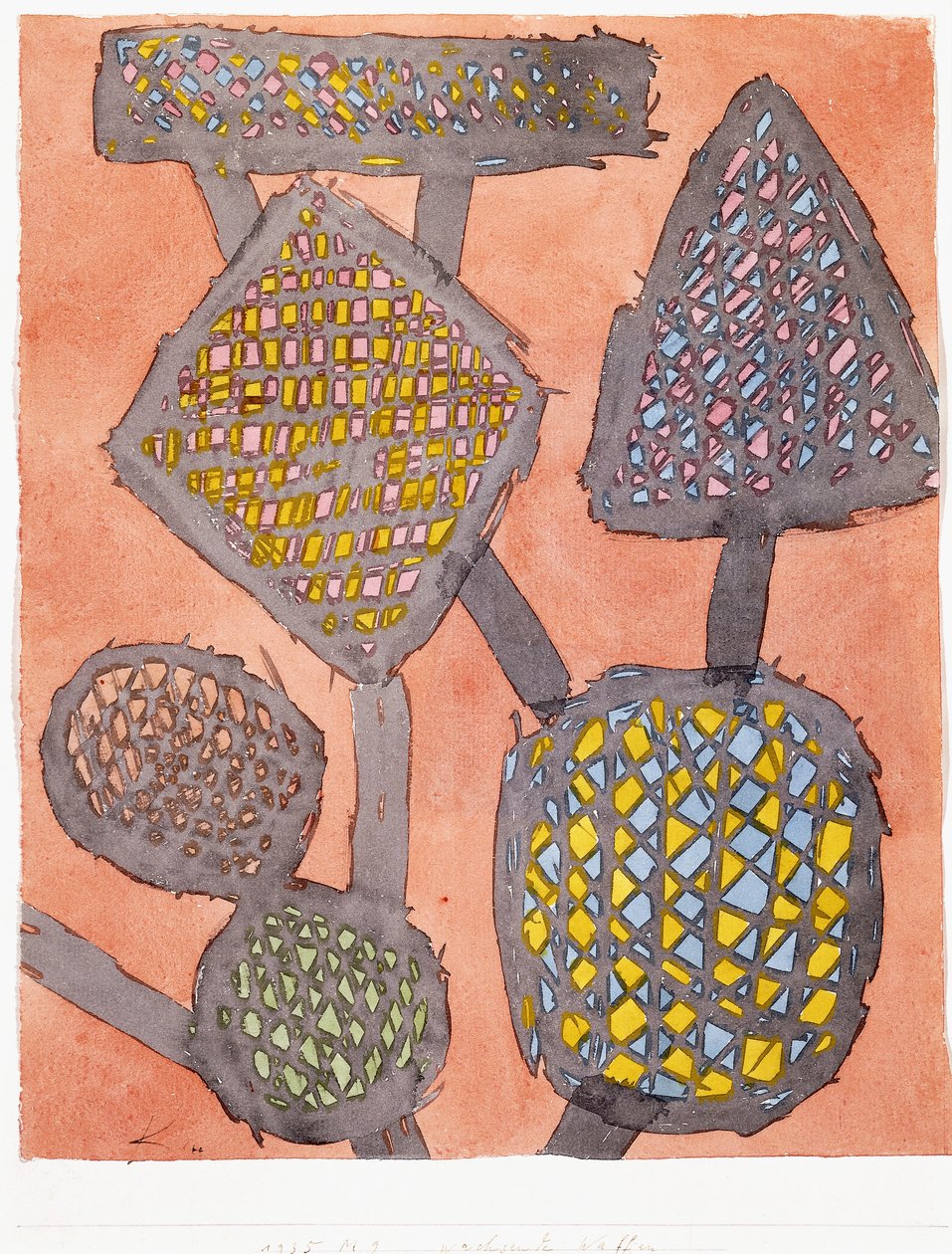 rostoucí zbraně; mytí zbraní od Paul Klee