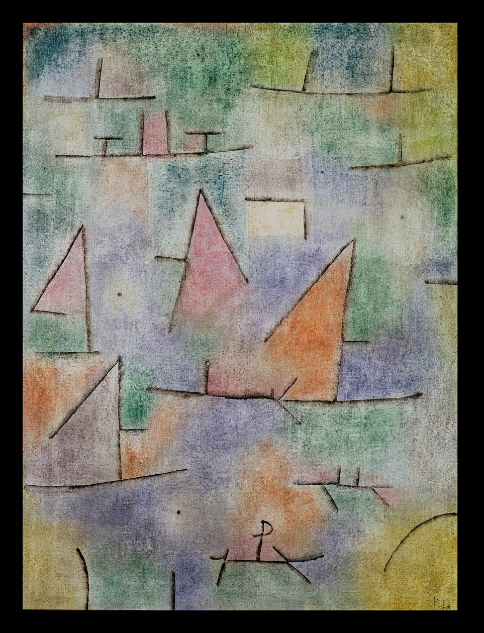 Přístav s plachetnicemi od Paul Klee