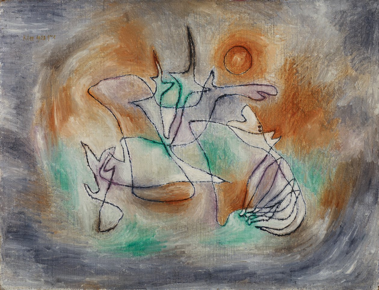 Vyjící pes od Paul Klee