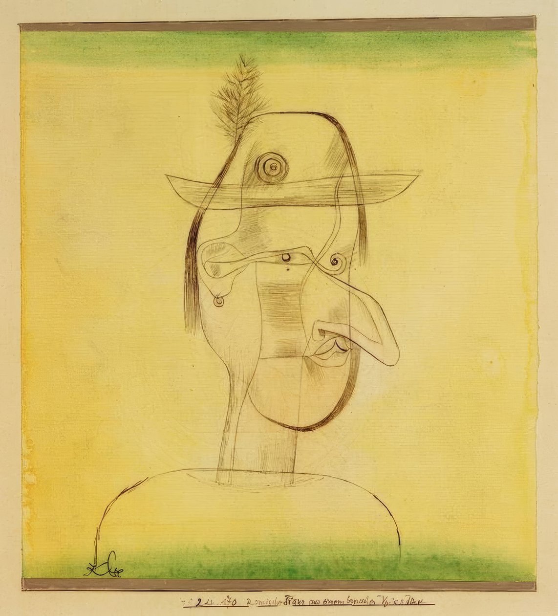 Komická postava z bavorské lidové hry od Paul Klee