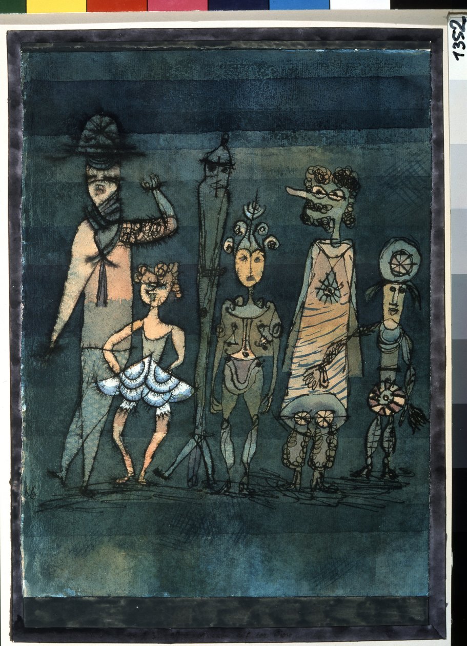 Masky. Obraz Paul Klee (1879-1940) od Paul Klee