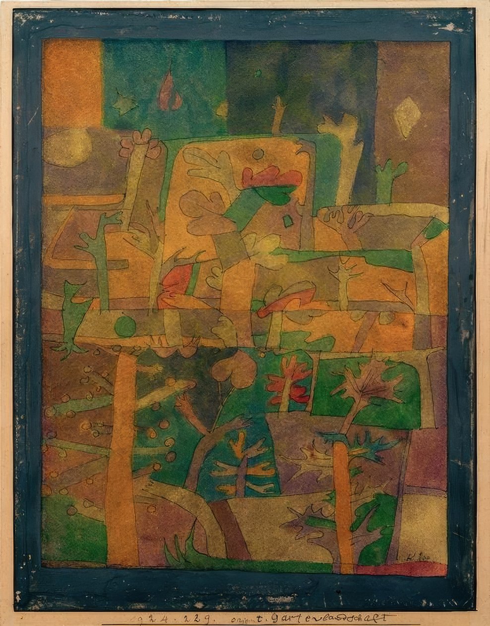 Orientální zahradní krajina od Paul Klee