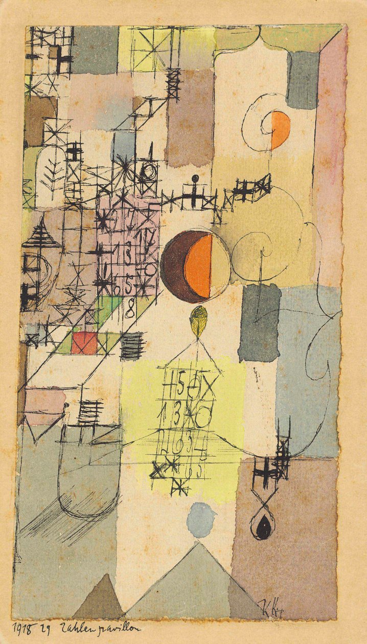 Pavilon čísel, 1918. od Paul Klee