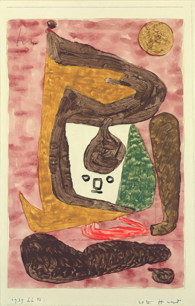 Červená ruka od Paul Klee