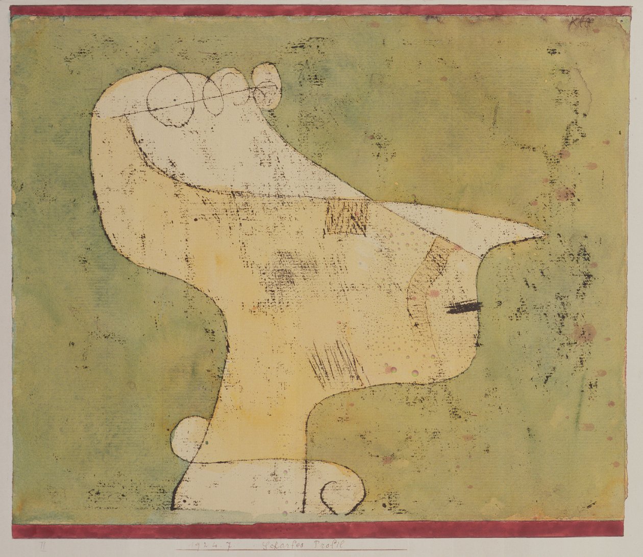 Ostrý profil od Paul Klee