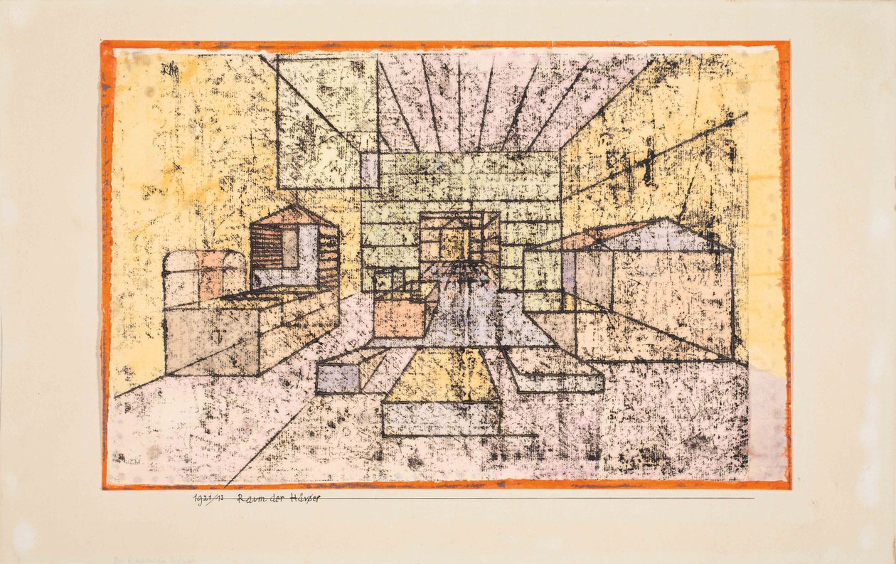 Prostor domů, 1921. od Paul Klee