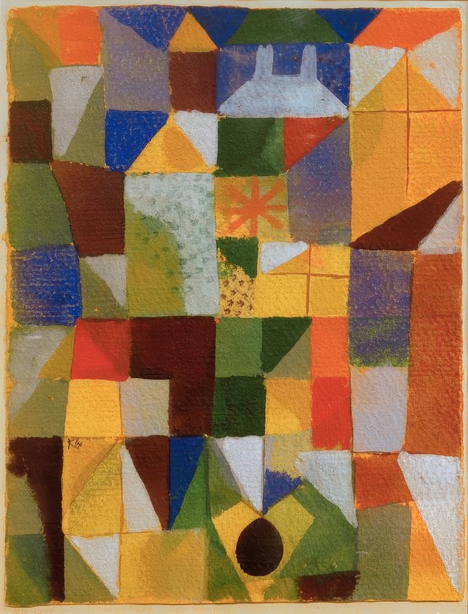 Městská kompozice s d. žlutá okna od Paul Klee