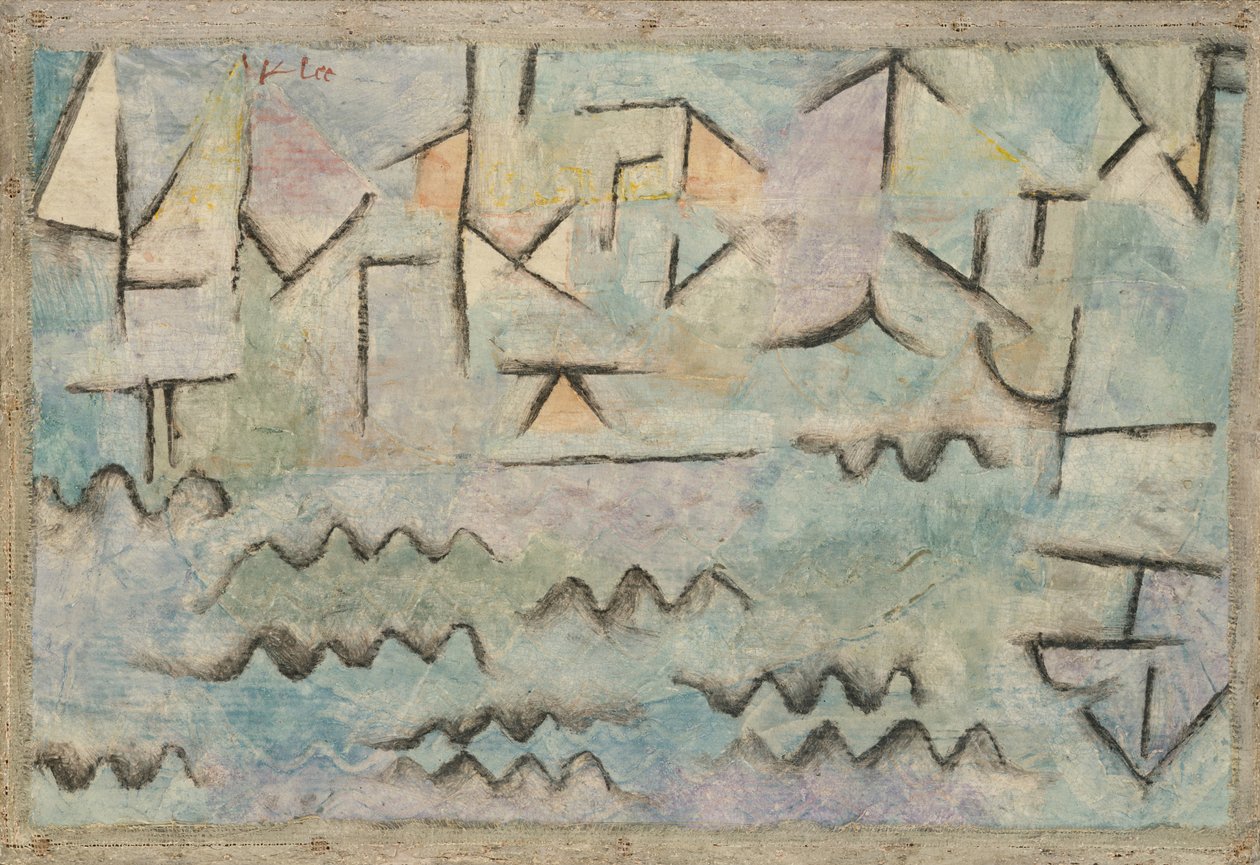 Rýn v Duisburgu od Paul Klee