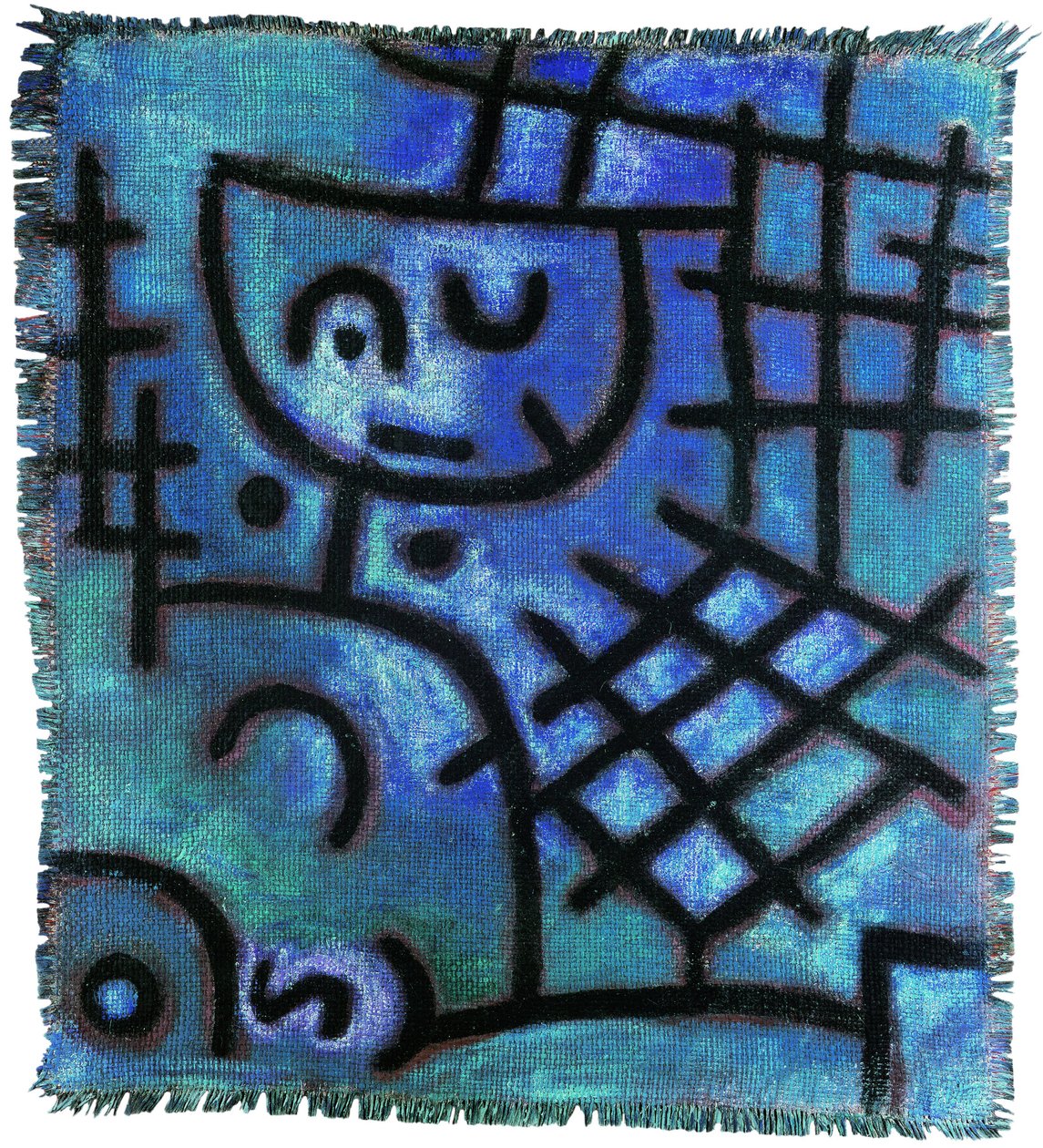 Bez názvu, kolem roku 1940 (olej na pytlovině) od Paul Klee