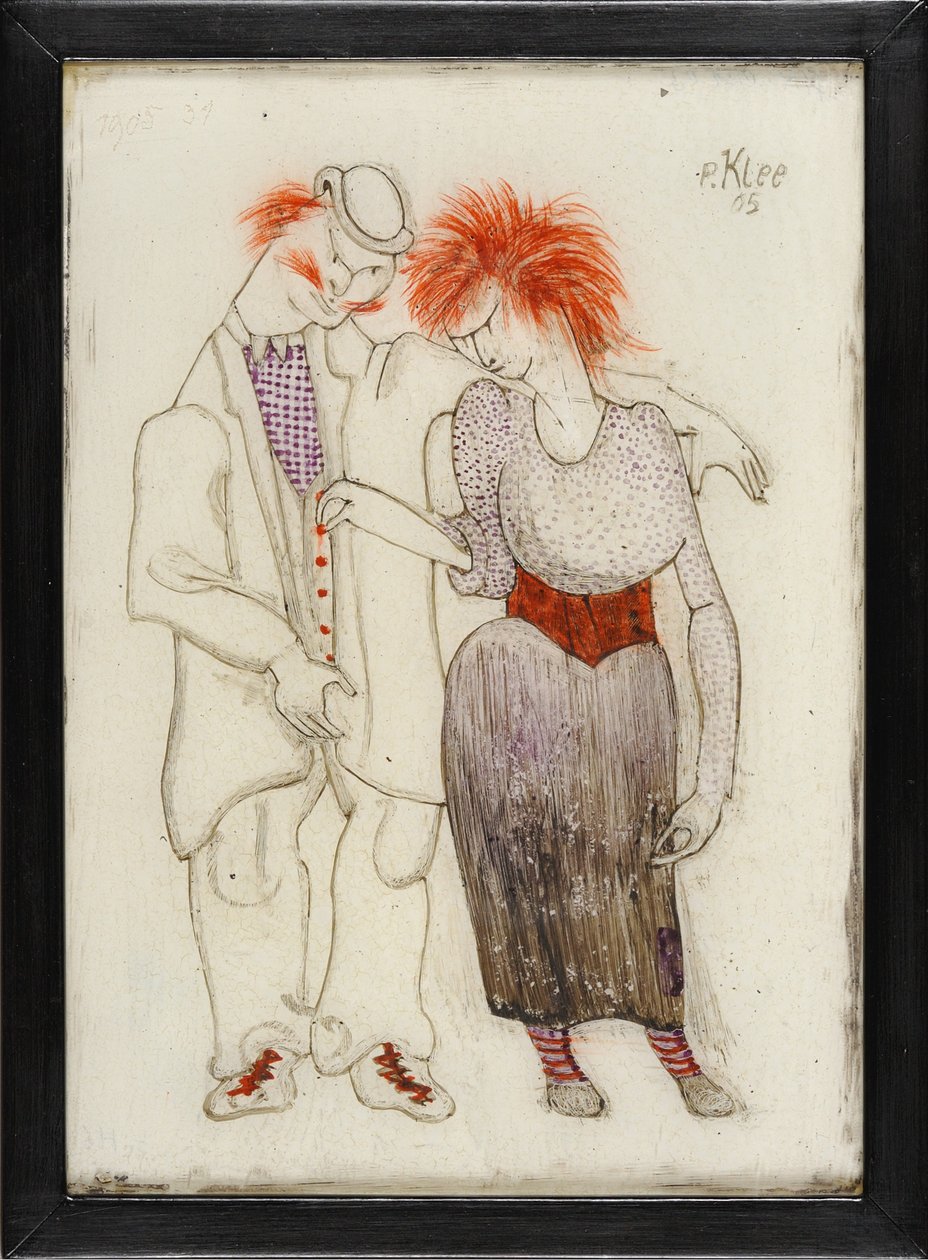 Verkommennes Paar Bad gender pár, 1905. od Paul Klee