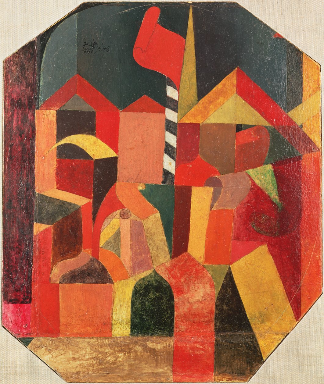 S červenou vlajkou od Paul Klee