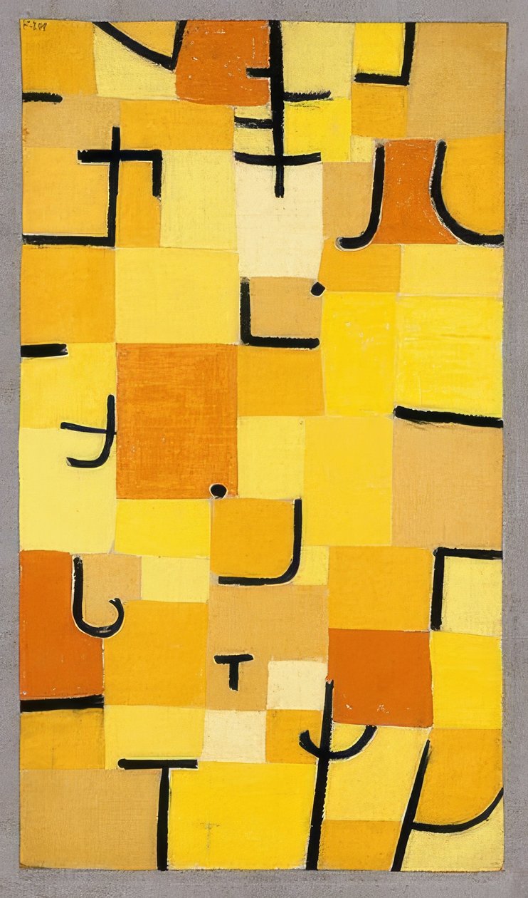 Postavy ve žluté barvě. 1937 od Paul Klee