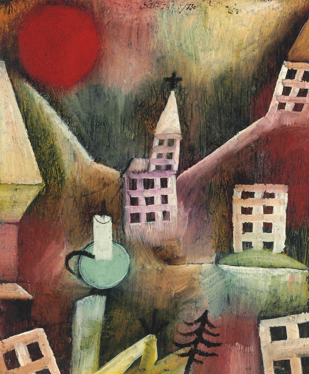 Zničená vesnice, 1920. od Paul Klee