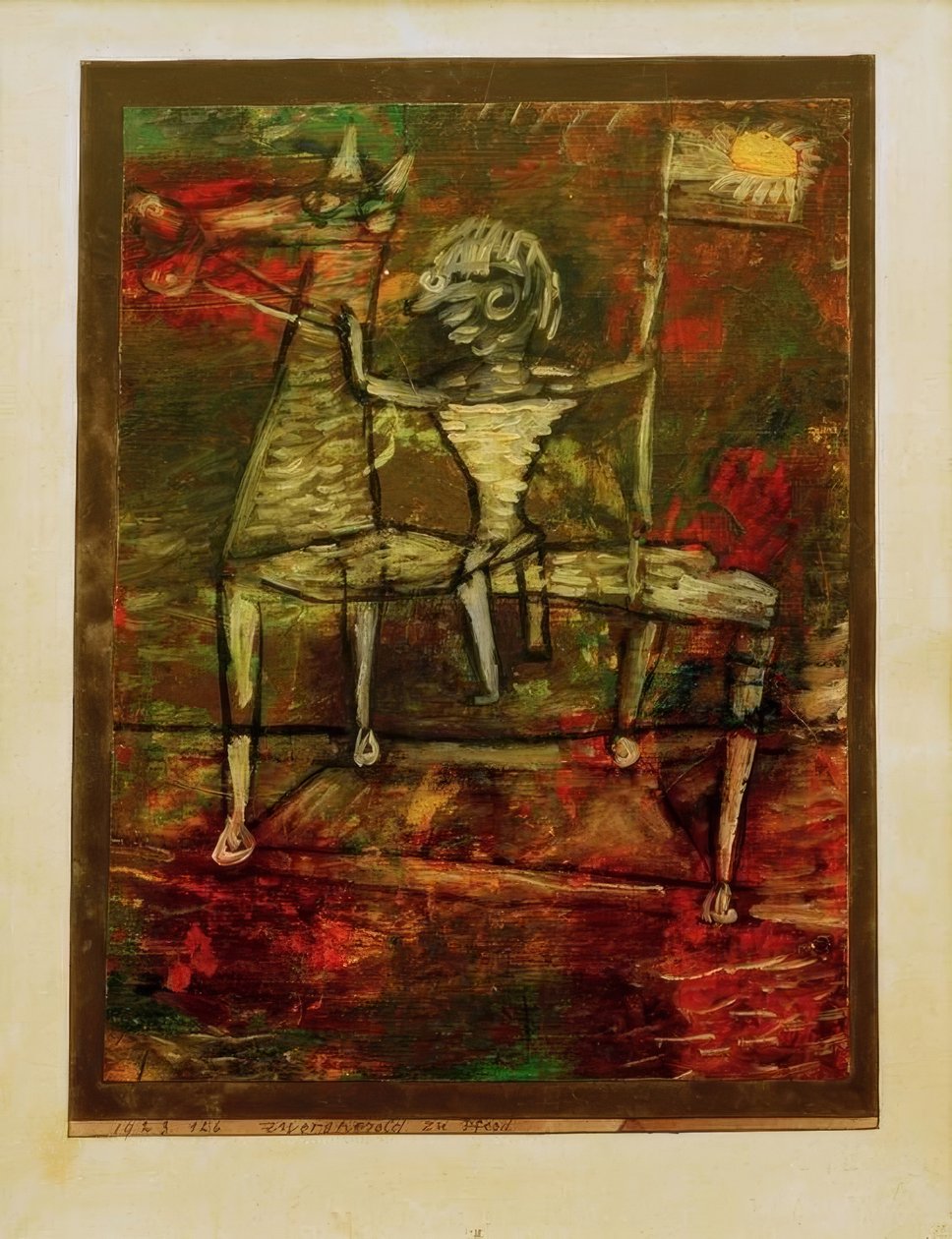 Trpasličí herold na koni od Paul Klee