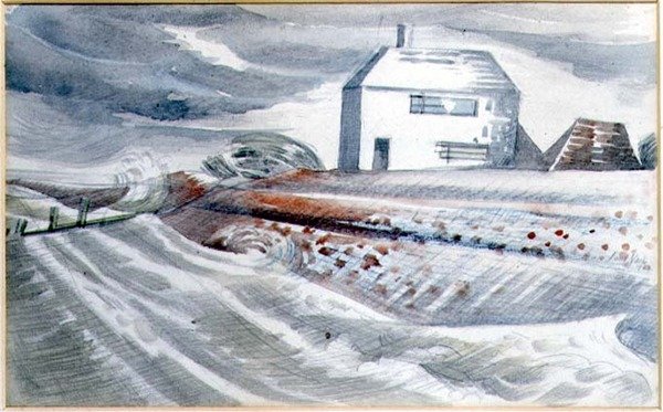Dům u moře, Dymchurch, Kent od Paul Nash