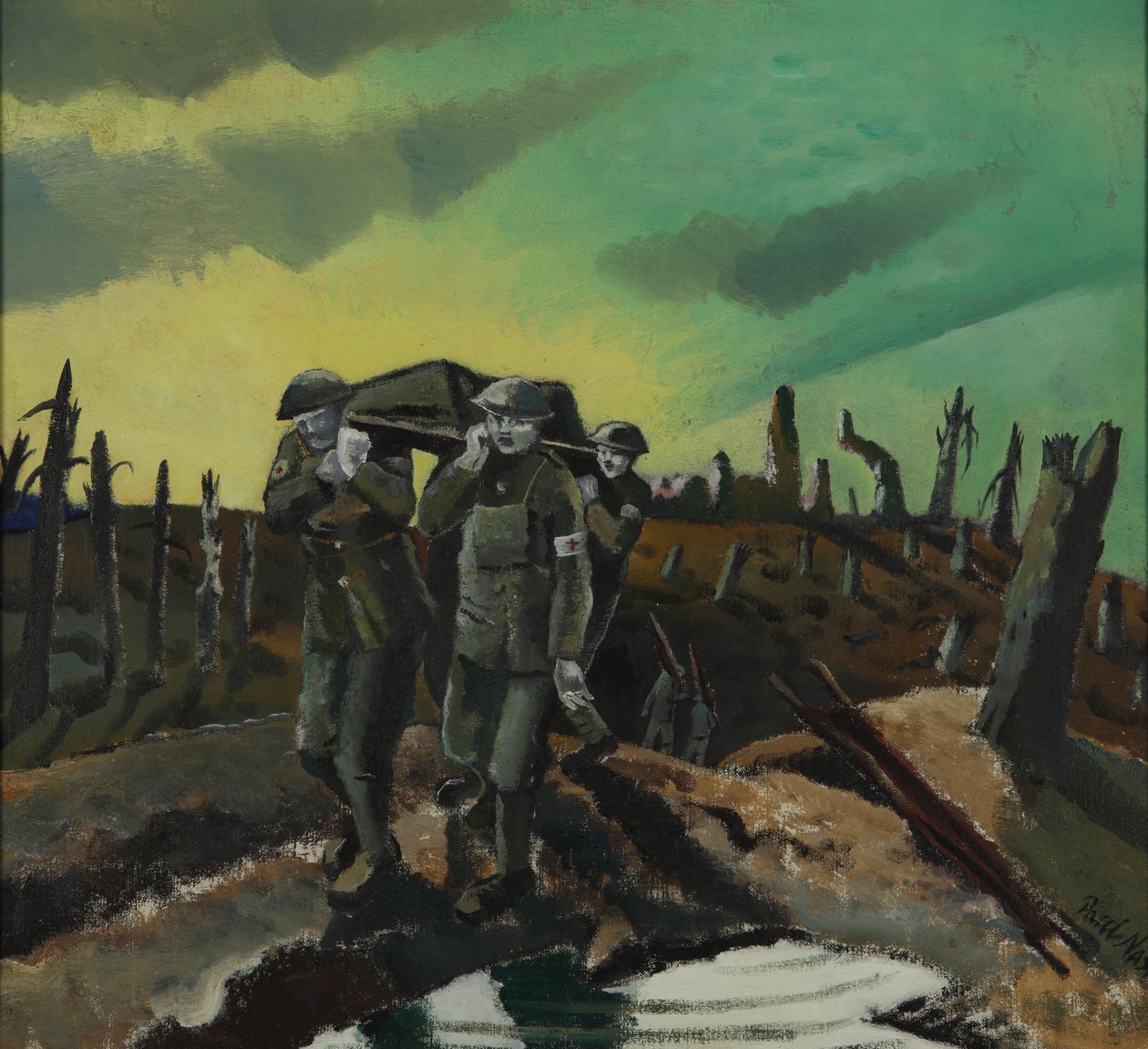 Zraněný, Passchendaele od Paul Nash