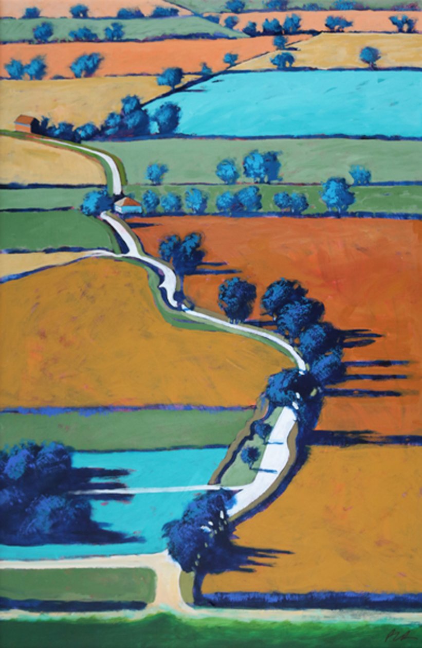 Lane směrem k Ledbury (akryl na palubě) od Paul Powis