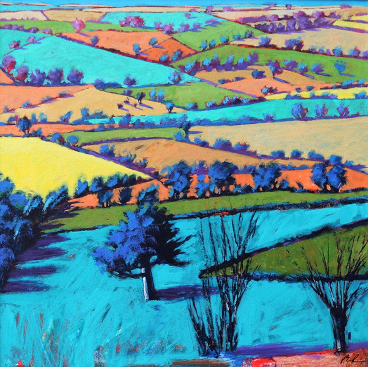 Teme Valley léto II (akryl na palubě) od Paul Powis