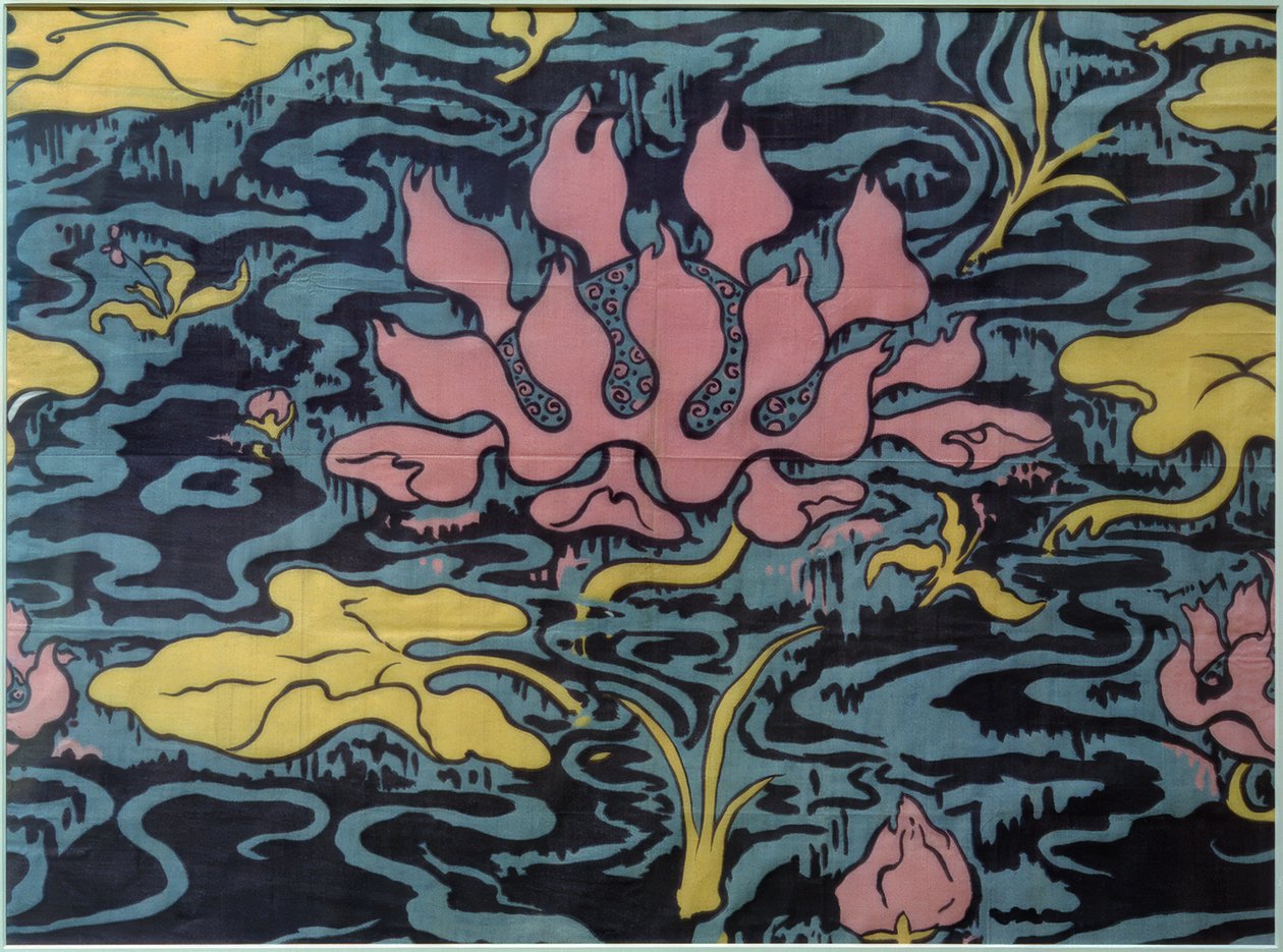 Dekorační látka s leknínem od Paul Elie Ranson