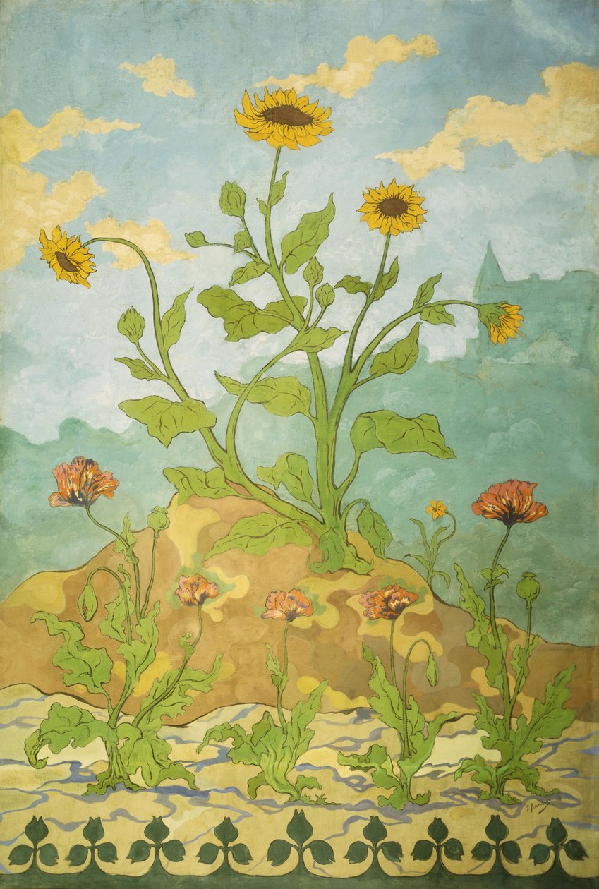 Slunečnice a Mák; Soucis et Pavots, 1899 od Paul Elie Ranson