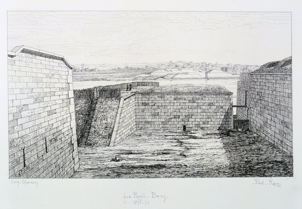 La Rapee-Bercy, obléhání Paříže, 1870-1871. od Paul Roux