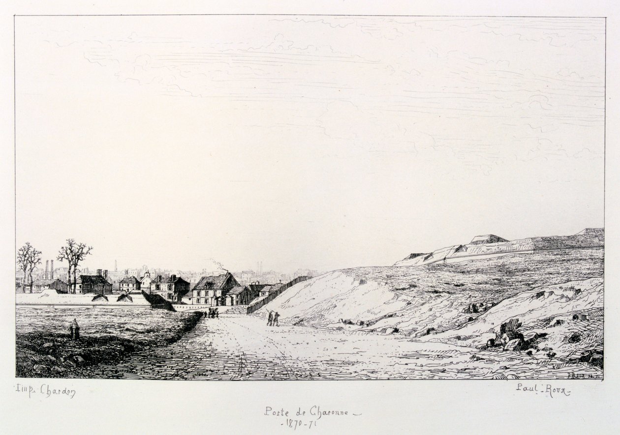 Post of Charonne, obléhání Paříže, 1870-1871 od Paul Roux