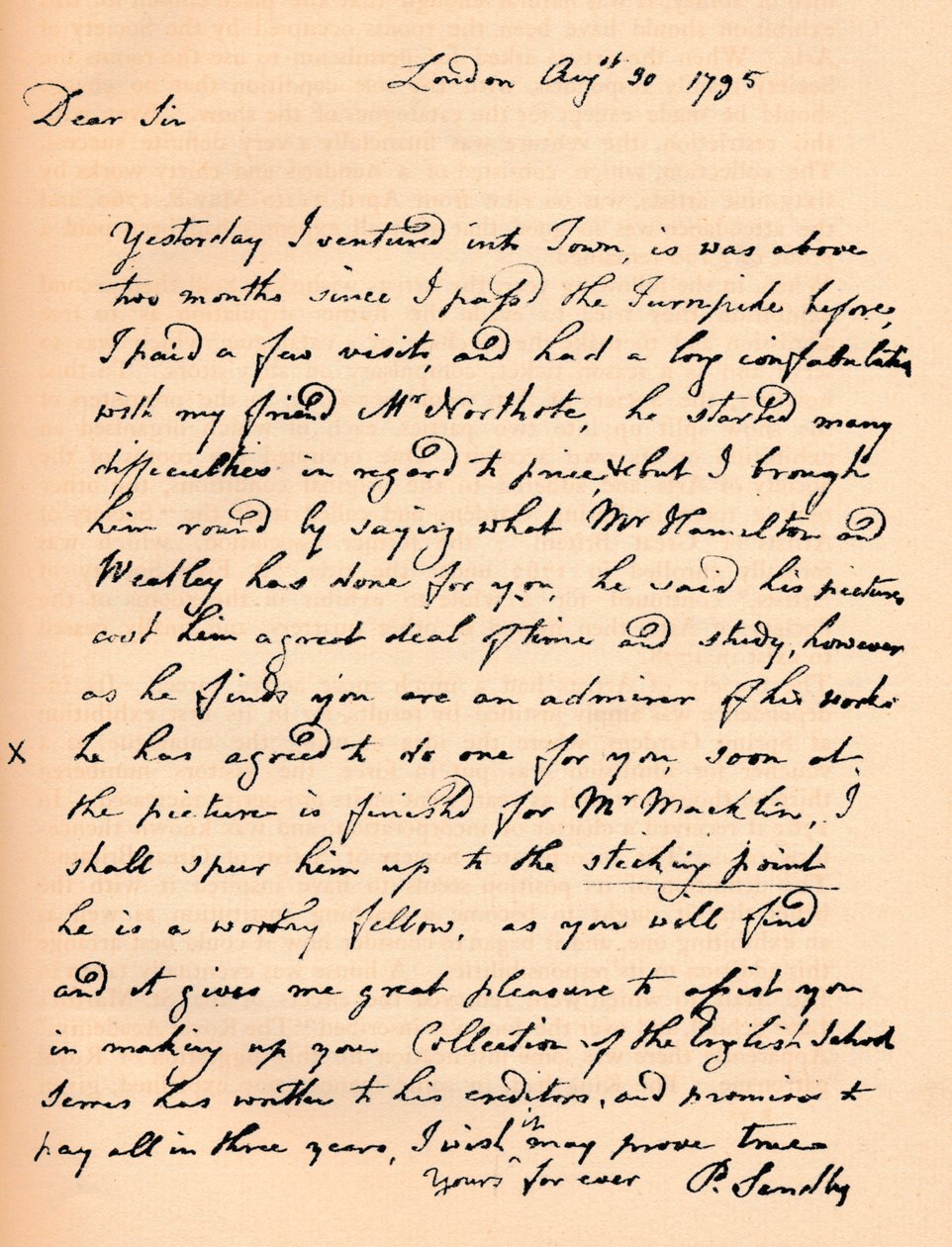 Dopis od Paula Sandbyho, 1795 1904 od Paul Sandby