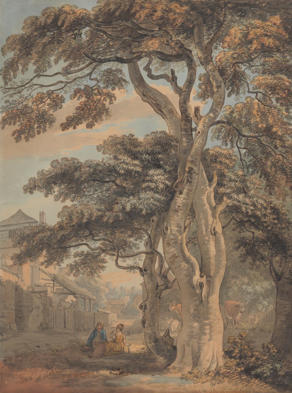 Pár na selském dvoře od Paul Sandby