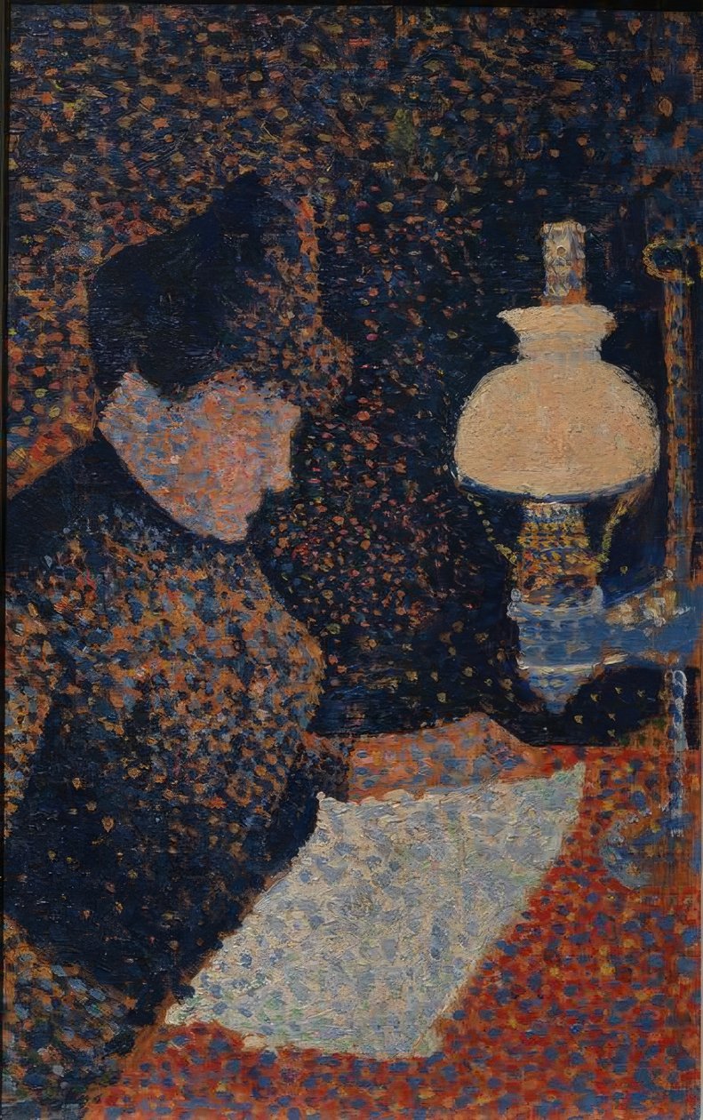 Žena pod lampou od Paul Signac