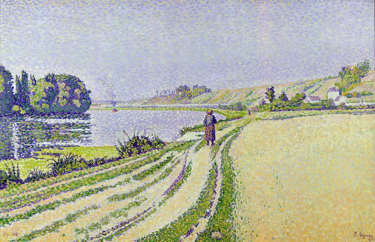 Herblay, La River od Paul Signac