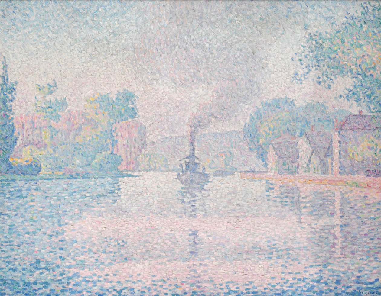 LHirondelle Parník Seine poblíž Samois od Paul Signac