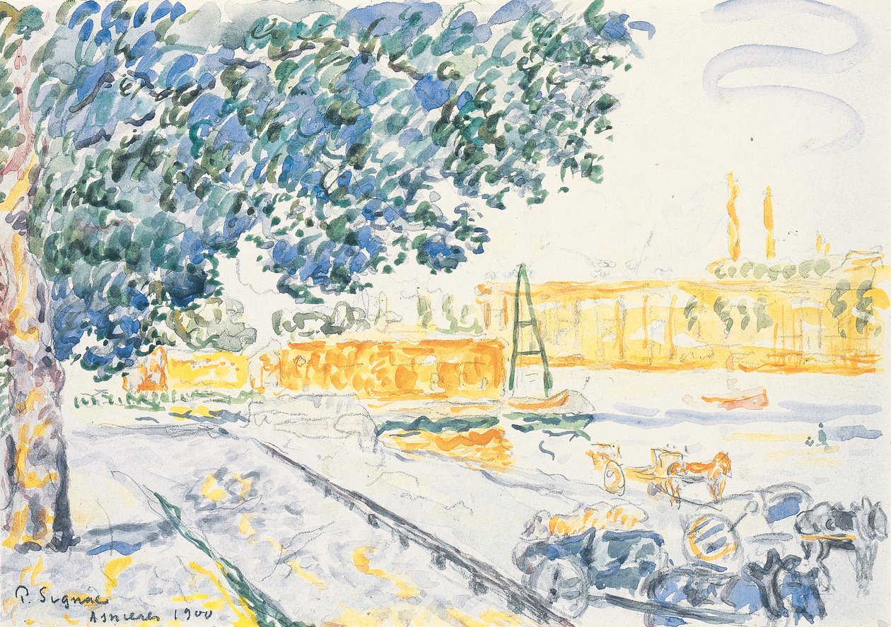 Seina v Asnières od Paul Signac