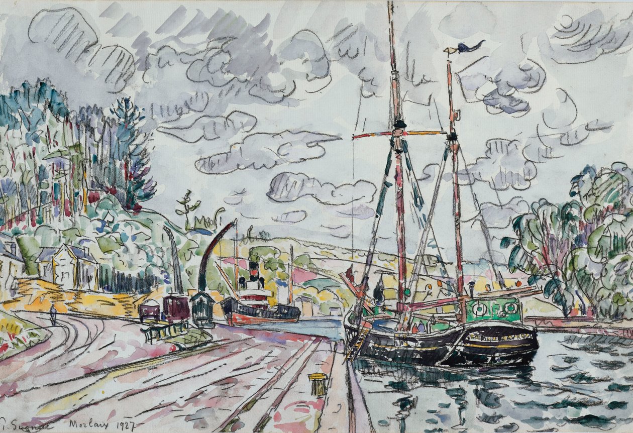 Krajina v Pontrieux, 1927 od Paul Signac