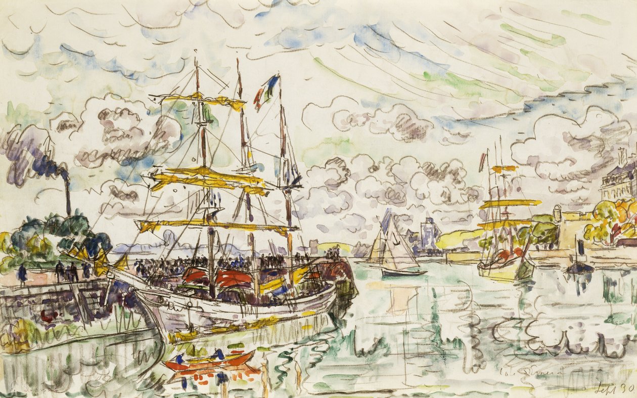 Přístav Saint-Malo, 1930 od Paul Signac