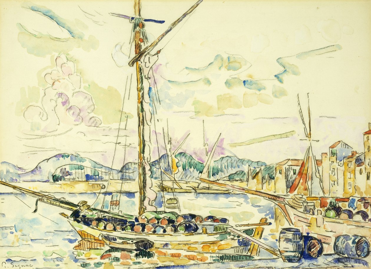 Přístav Saint-Tropez, od Paul Signac