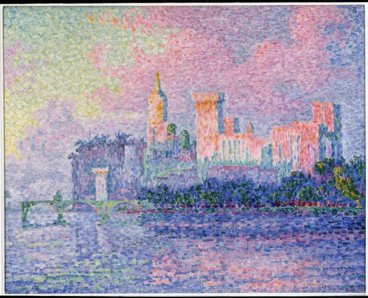 Zámek papežů, Avignon od Paul Signac