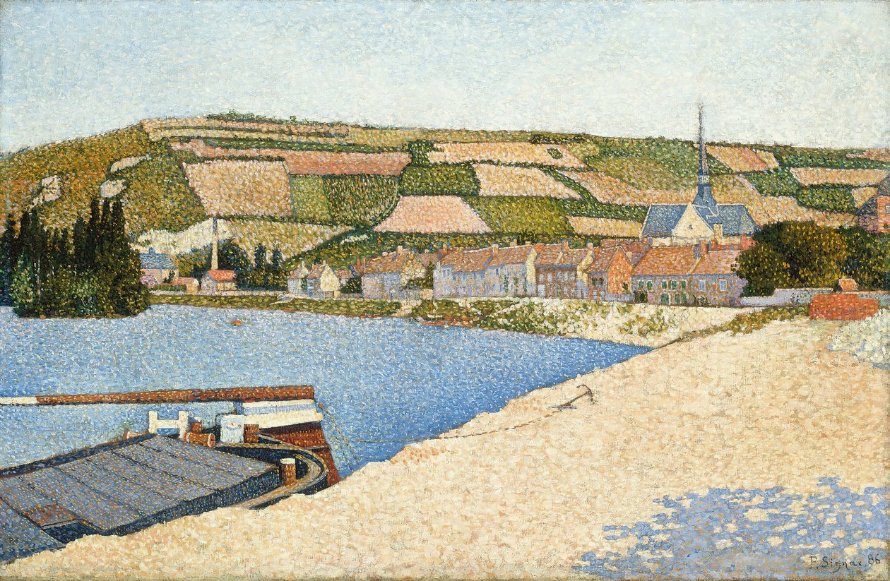 Les Andelys, Aval Coast, 1886. od Paul Signac