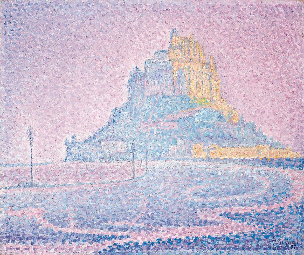 Mont Saint-Michel, mlha a slunce, 1897 od Paul Signac