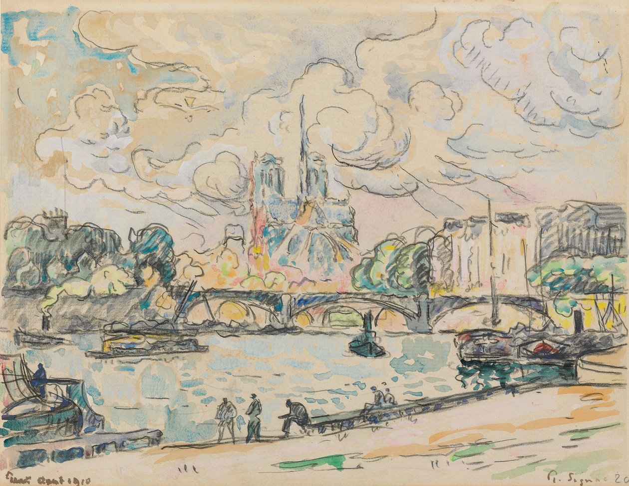 Nábřeží Austerlitz, 1910 od Paul Signac