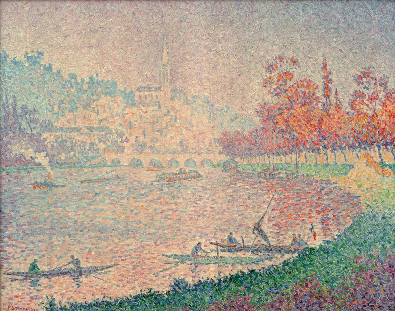 Saint-Cloud (Seina v Saint-Cloud) od Paul Signac