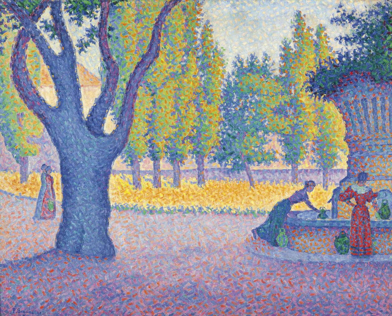 Saint-Tropez, fontána vši, 1895. od Paul Signac