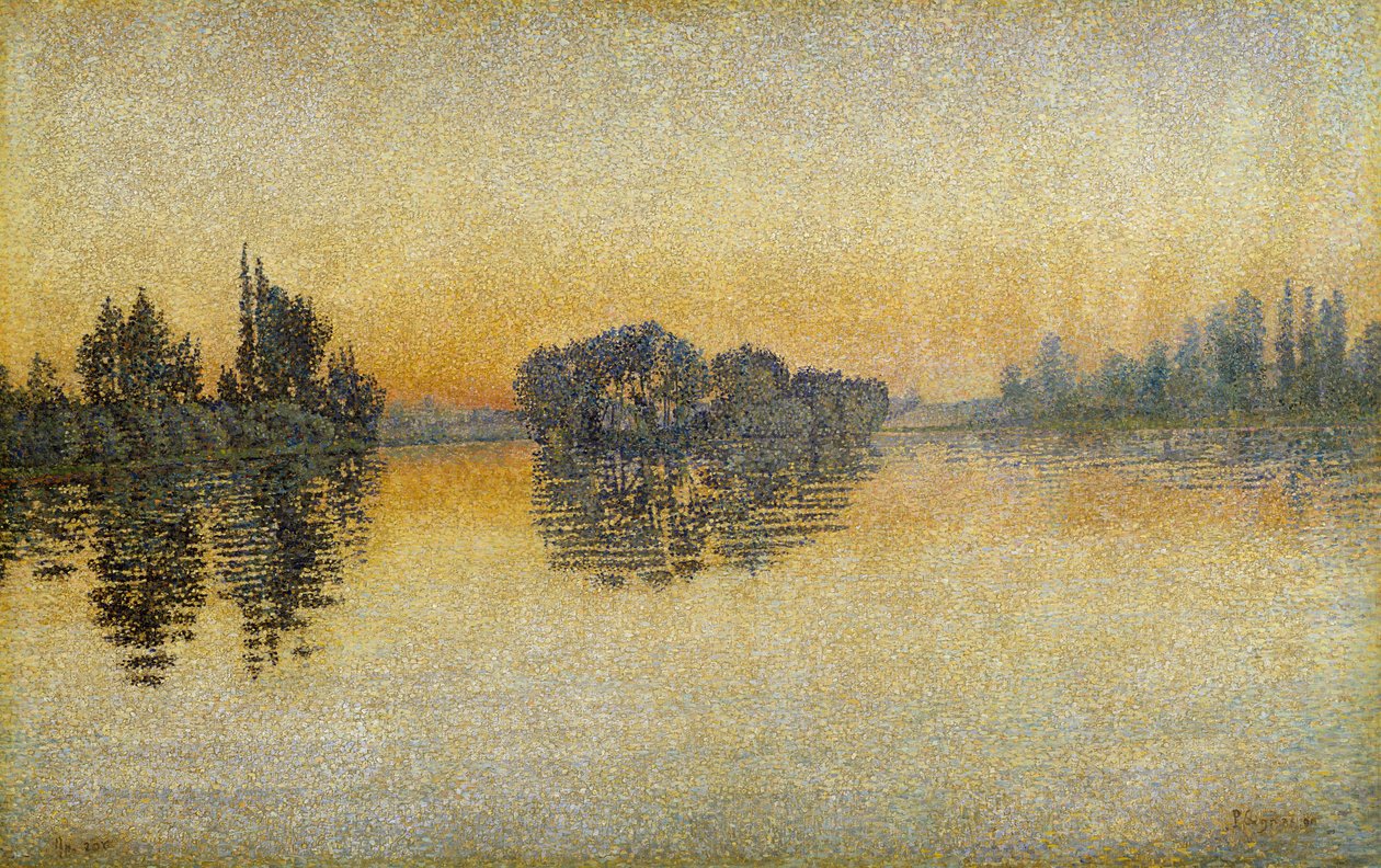 Západ slunce, Herblay od Paul Signac