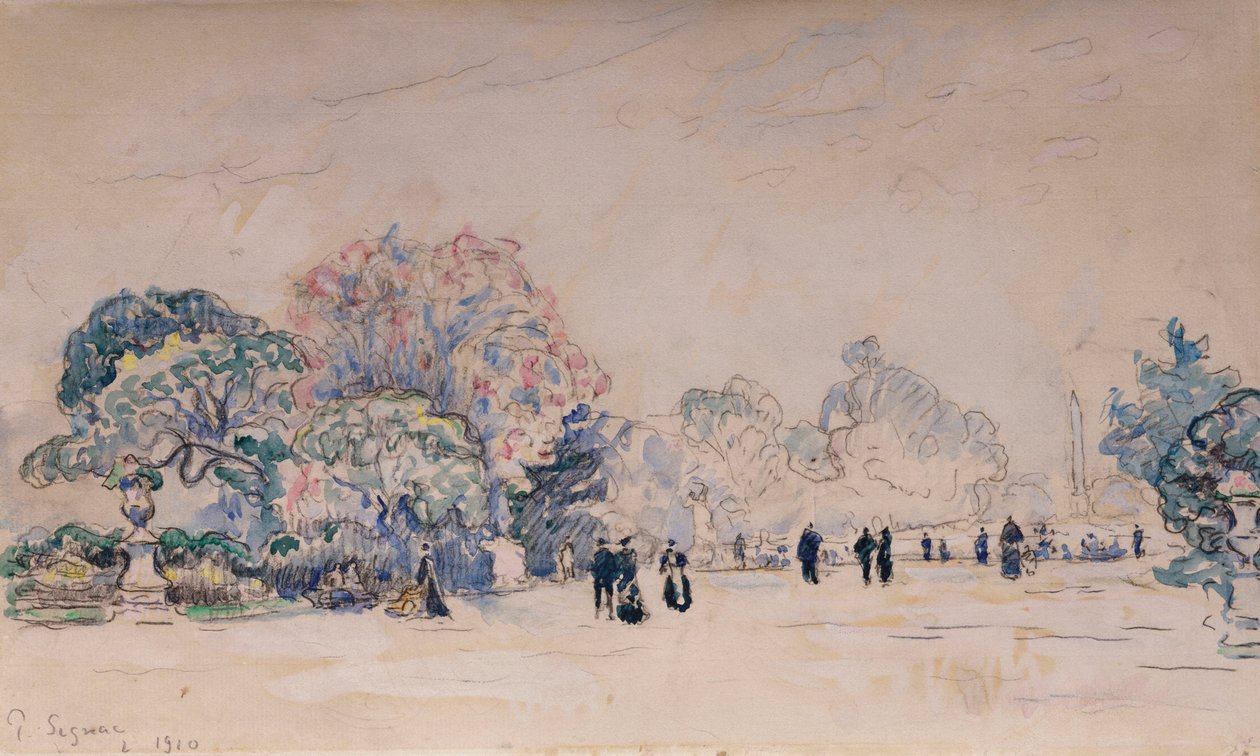 Tuileries, Paříž, 1910 od Paul Signac