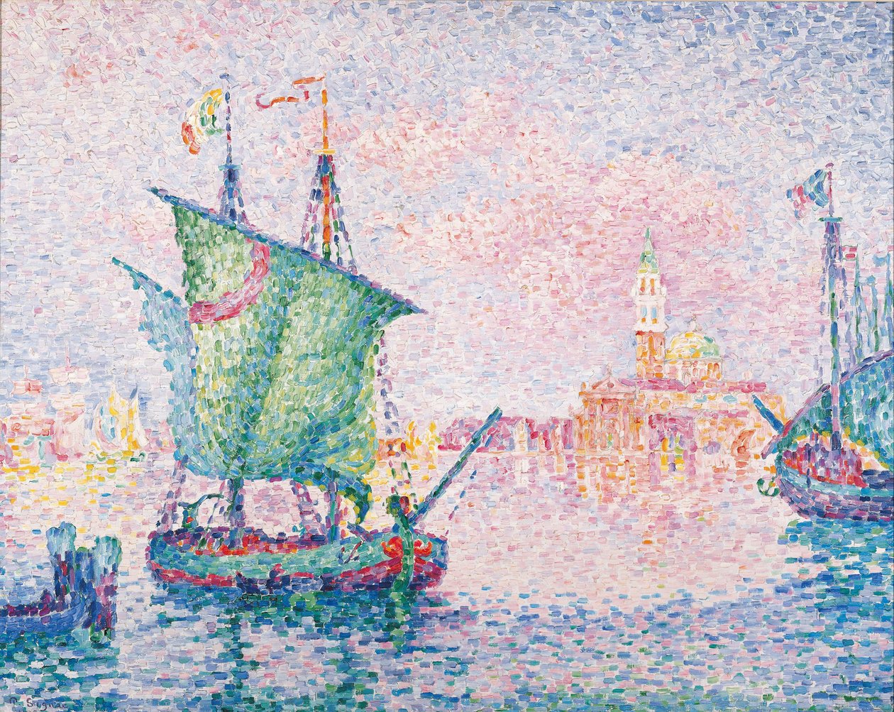 Benátky, Růžový oblak, 1909 od Paul Signac