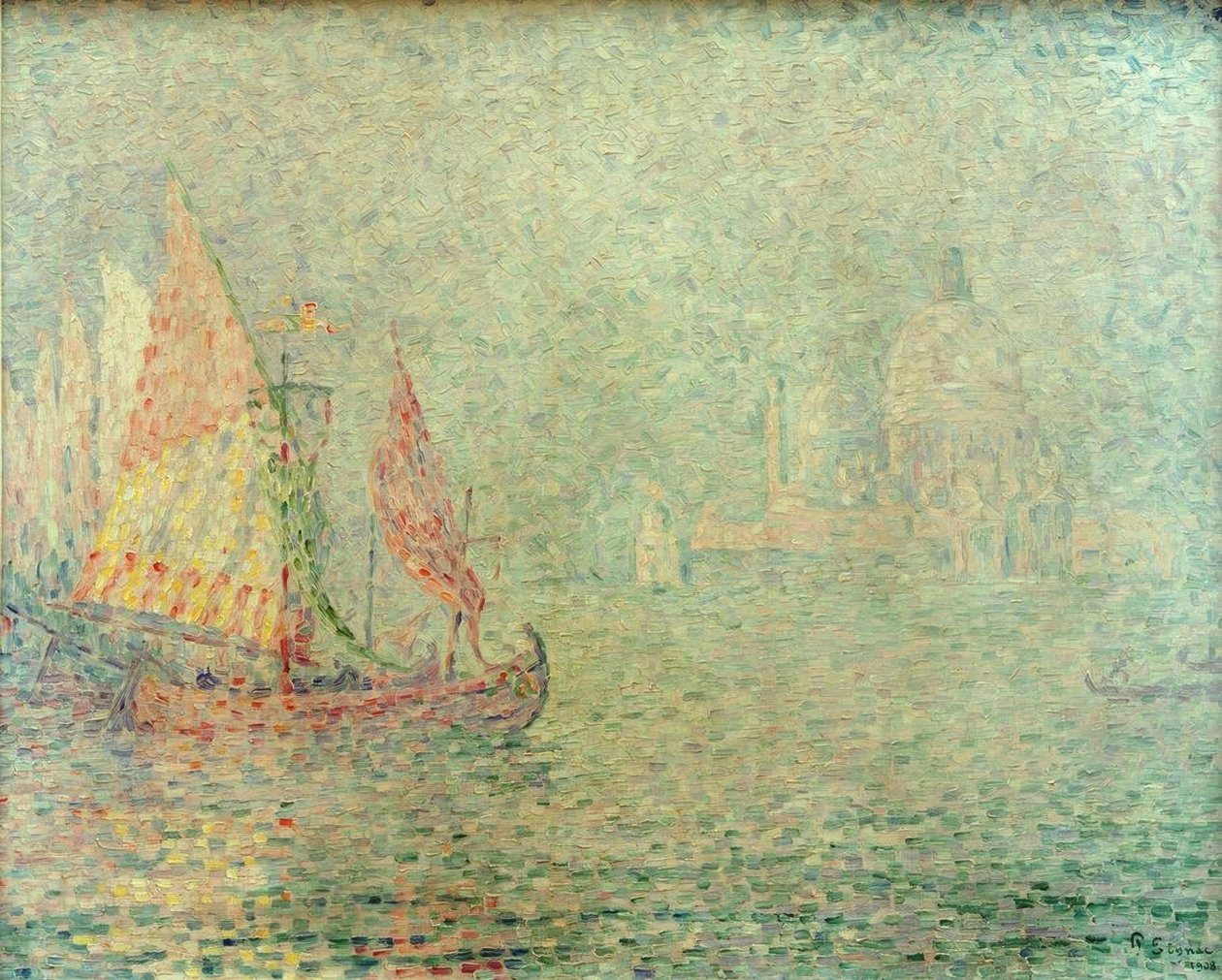 Benátky, mlha od Paul Signac