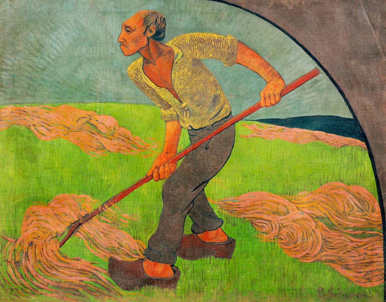 Haymaker, pocta Van Goghovi, 1892 od Paul Sérusier