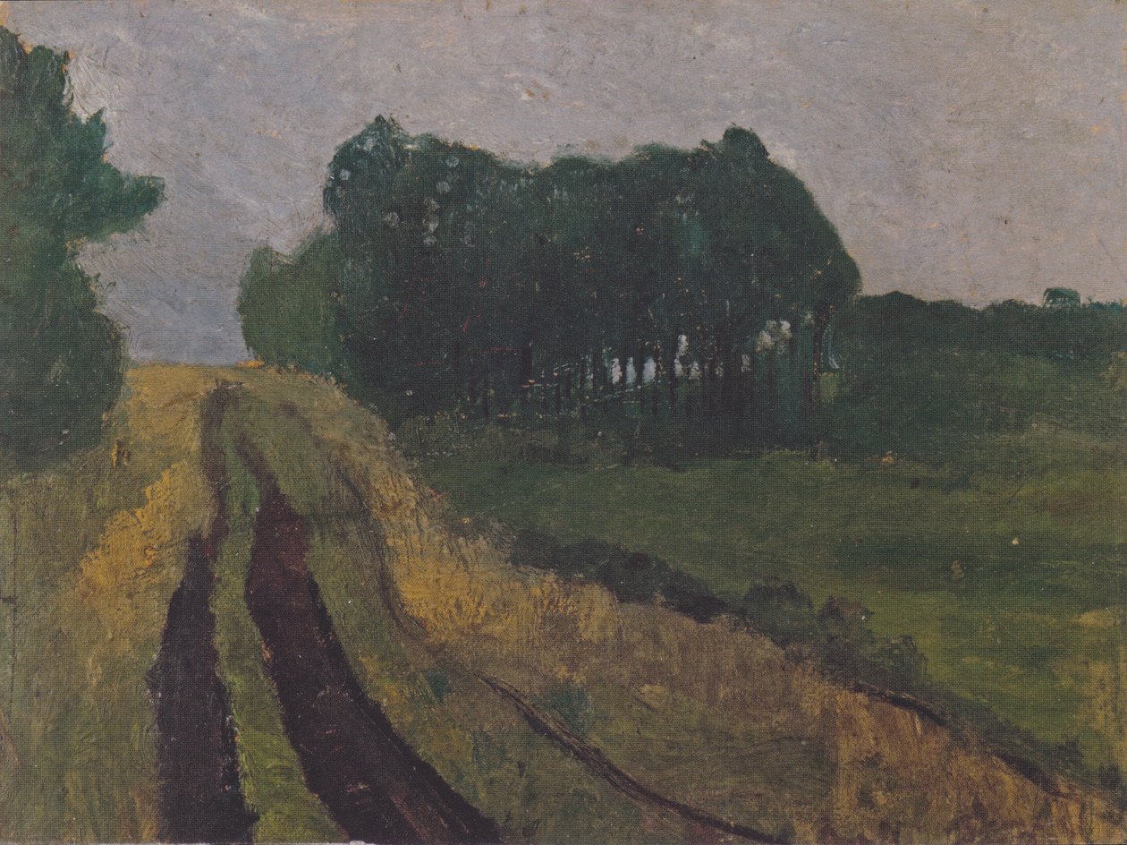 Večerní krajina s borovicemi od Paula Modersohn Becker