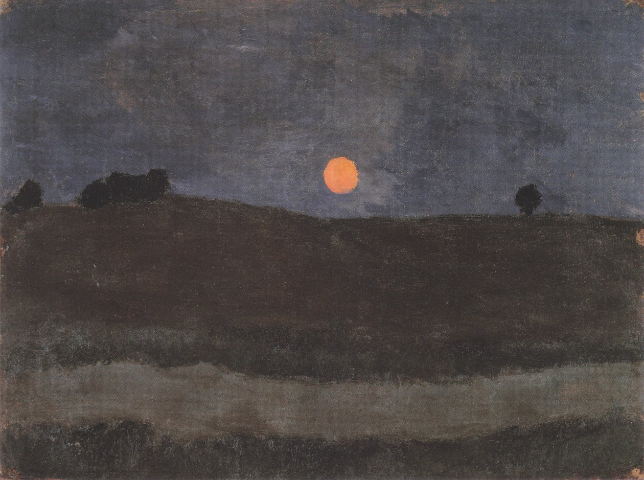 Měsíc nad krajinou od Paula Modersohn Becker